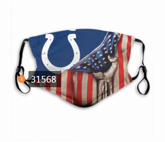 NFL 2020 Indianapolis Colts #18 Dust mask with filter